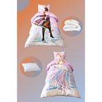 Taç Lisanslı Disney Frozen Breezy Tek Kişilik Çift Taraflı Nevresim Takımı + Yorgan + Yastık Pembe