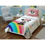 Taç Lisanslı Disney Minnie Colour 120 x 200LASTIKLI Çarşaflı Pike Takımı - Açık Pembe