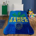 Taç Lisanslı Fenerbahçe Palamut Logo Tek Kişilik Battaniye - 160 x 220 cm - Lacivert