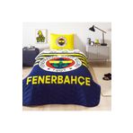 Tac Lisansli Fenerbahce Stripe Tek Kisilik Yatak Ortusu Seti