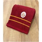 Taç Lisanslı Galatasaray Arma Banyo Havlusu Kırmızı Pamuk 70 x 140 cm Desenli 1 Adet