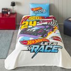 Taç Lisanslı Hot Wheels Fast Tek Kişilik Pamuk Pike Takımı - Renkli