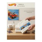 Taç Lisanslı HotWheels Pamuk 50x70 cm Yüz Havlusu Beyaz