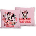 Taç Lisanslı Kırlent Minnie Pink Flower 40X40 - 40 x 40 cm - Pembe