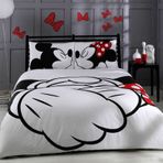 Taç Lisanslı Minnie Mickey Çift Kişilik Nevresim Takımı