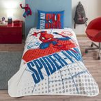 Taç Lisanslı Spiderman Web Tek Kişilik Pamuk Pike Takımı - Renkli