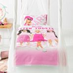 Taç Lisanslı Tek Kişilik Pike Takımı Barbie Better - Pembe
