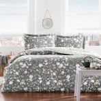 Taç Melia Gri Pamuk Saten Çift Kişilik 200 x 220 cm Nevresim Takımı