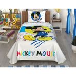 Taç Mickey Colour Tek Kişilik Lisanslı Pike Takımı - Renkli
