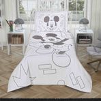 Taç Mickey Enjoy Disney Lisanslı Karakter Baskılı%100 Pamuk Yatak Örtüsü Seti, Çok Renkli, Tek Kişilik (Yatak Örtüsü: 180x240 cm/Yastık Kılıfı: 50x70 cm)