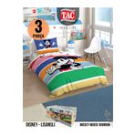 Taç Mickey Mouse Rainbow Disney Tek kişili Nevresim Takımı
