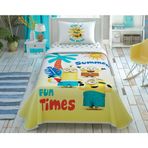 TAÇ Minions Summer Desenli Pamuk Pike Takımı, Pembe, Küçük Tek Kişilik