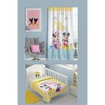 Taç Minnie And Mickey Bebek Pike Takımı + Fon Perde + Yastık Kılıfı Çok Renkli