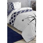 Taç Navi Lacivert Tek Kişilik Nevresim Takım