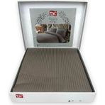 TAÇ Premium Basic Çift Kişilik Stripe Pamuk Saten Nevresim Takımı - Antrasit - 200 x 220 cm - Gri