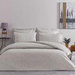 Taç Premium Basic Saten Stripe King Size Nevresim Takımı Gri - 220 x 240 cm