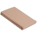 Taç Ranforce Basic Düz Pamuk Çarşaf, Camel, Tek Kişilik