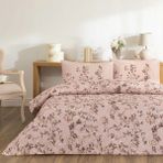 Taç Ranforce Tek Kişilik Kapitone Nevresim Takımı Sorel Pembe - 180 x 230 cm