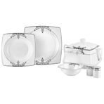 Taç Real Bone Harem Platin 60 Parça Yemek Takımı