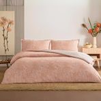 Taç Seç&ser Çift Tarafı Desenli Tek Kişilik Nevresim Takımı Shimmer Rose - Rose - Pudra - 160 x 220 cm