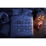 Taç Sevgililer Günü Özel Nevresim Takımı Glow- Heybehome - 200 x 220 cm - Kırmızı
