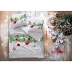 Taç Snowflake Ranforce Yeşil 200 x 220 cm Çift Kişilik Nevresim Takımı