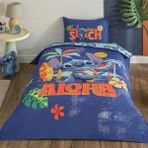 Taç Stitch Aloha Tek Kişilik Lisanslı Nevresim Takımı - Kırmızı - 160 x 220 cm