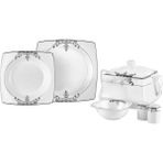 Taç TAC-2258 Real Bone Harem Platin 60 Parça Yemek Takımı
