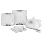 Taç TAC-2261 Real Bone Noris Platin 60 Parça Yemek Takımı