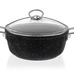 Taç TAC-3444 Döküm Granit 30 cm Siyah Derin Tencere