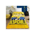 Taç Taç Lisanslı Tek Kişilik Çocuk Battaniye (160x220)-Minions 4 Sarı