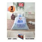 Taç tacdisneytknt001 Frozen Diamond Disney Tek Kişili Nevresim Takımı,160 x 220 Çok Renkli