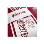 Taç Taraftar Lisanslı Ranforce Çarşafı Lastikli Tek Kişilik Nevresim Takımı-Galatasaray 1905 Glow (Kırmızı)