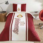 Taç Taraftar Lisanslı Ranforce (Gece Işıldayan) Çarşafı Lastikli Tek Kişilik Nevresim Takımı-Galatasaray 1905 Glow