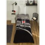 Taç Taraftar Lisanslı Tek Kişilik Battaniye (160X220)- Beşiktaş - Bjk - Siyah - Beyaz - 160 x 220 cm