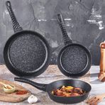 Taç Triton 3 lü Tava Seti Siyah TAC-4744