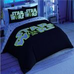 Taç TYC00292889038 Disney Star Wars Glow Pamuk Lisanslı Nevresim TAKIMI,200 x 220 Siyah - Renkli - 100 x 100 cm