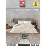 Taç Vellise Ranforce Çift Kişilik Nevresim Takımı 200X220 cm - Beyaz - 200 x 220 cm