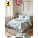 Taç Velora Mavı Pamuk Saten Çift Kişilik Nevresim Takımı - Mavi - 200 x 220 cm