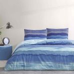 Taç Wave Ranforce Mavi Çift Kişilik 200 x 220 cm Nevresim Takımı