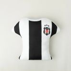 Taç Yeni Sezon Beşiktaş Forma Kırlent - 40 x 35 cm - Siyah - Beyaz