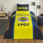 Taç Yeni Sezon Lisanslı Fenerbahçe Kapitoneli Tek Kişilik Nevresim Seti - Sarı - Lacivert - 160 x 220 cm