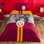 Taç Yeni Sezon Lisanslı Gs Şampiyon Aslan Pamuk Tek Kişilik Nevresim Takımı - 160 x 220 cm - Kırmızı