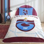 Taç Yeni Sezon Lisanslı Trabzonspor Mavi Tek Kişilik Pike Takımı - Beyaz - 160 X 230