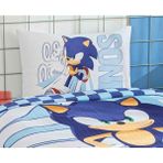 Taç Zorluteks Out Sonic Desenli % 100 Pamuk Kumaş 1 Adet Yastık Kılıfı 50X70 cm - Beyaz - 50 x 70