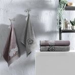 Taç%60 Pamuk%40 Vıscose Mild Hamam Seti A.Mürdüm 4'Lü Set