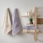 Taç%60 Pamuk%40 Vıscose Muse Hamam Seti Lavanta-Camel 4'Lü Set