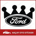 Taçlı Ford Sticker Ford Oto Sticker Taç Sticker Araba Sticker