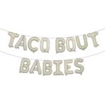 Taco Bebek Süslemeleri Hakkında Fiesta Bebek Duş Dekorasyonu Meksika İkizleri Bebek Duşu Balonları Taco Bout Bebekler Balonlar Cinsiyet Gösterimi Dekorasyon (TACO BOUT BEBEKLER Krem)