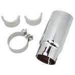 Tacoma 2005-2020 ile uyumlu Gearwell egzoz susturucu ucu, kelepçe genişletilebilir girişli metal egzoz ucu PT932-35180-02 Değiştirme (Silver)